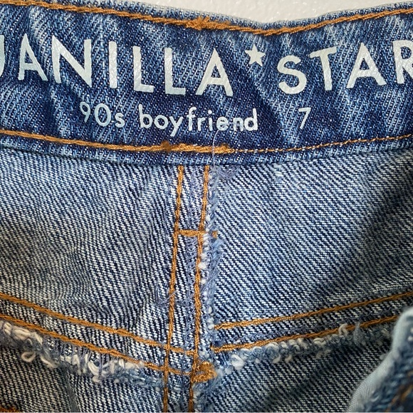 Vanilla Star Jeans Junior Size 7 90s Boyfriend Super High Rise Distressed NWT - Picture 7 of 10